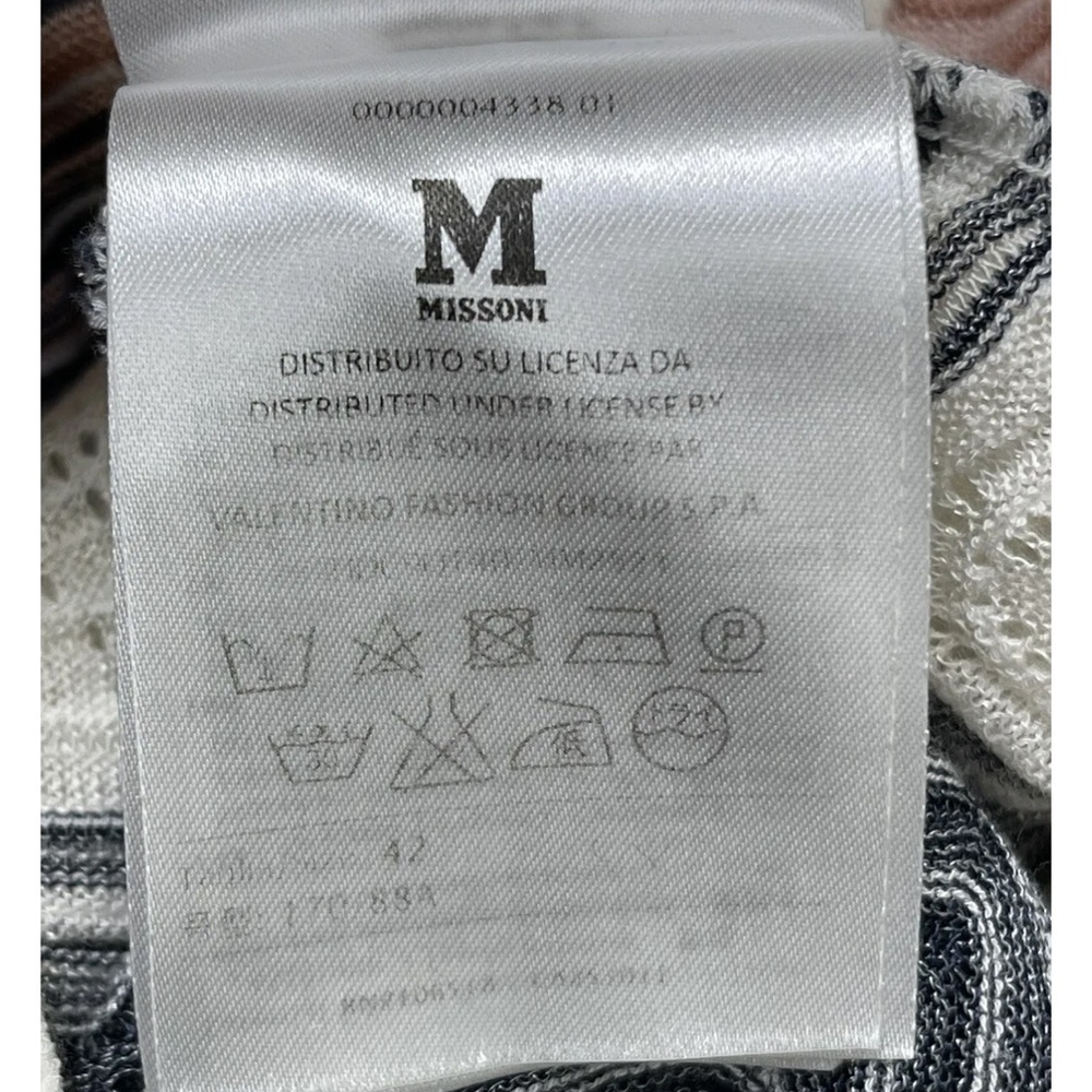 MISSONI Multicolored METALLIC BUTTON DOWN TOP. M - Picture 8 of 9